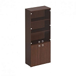 КС305 Шкаф для документов со стеклянными прозрачными дврьми (90.2х44.2х221)