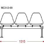 КФ Вектор 31/2 PL трехместная секция 151.5х83.5х61.5 см