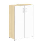 LTST2.4R R/L white Шкаф средний широкий (стекло лакобель белое в раме) (800х450х1195)