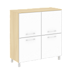 LTSD1.2R white Шкаф четырехсекционный (стекло в раме лакобель белое) (1094х450х1168)