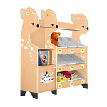РК Стеллажная наклонная система хранения 30/8 с декорацией светло-коричневая (серия Оленёнок)