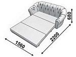 Лагуна Диван-кровать двойной 1560*2200*680 Экокожа