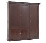 D106 511.504/601.602 Шкаф 4 двери + гардероб 221x50xh234