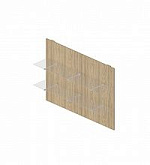RD71N Панель стеновая со стеклянными полками 160x32x114.6