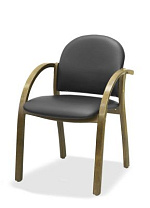 ЮН Джуно Стул для посетителей, экокожа/дерево