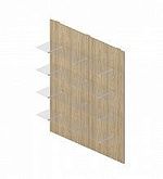 RD72N Панель стеновая со стеклянными полками 160x32x191.4