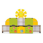 РК Стенка 3 с декорацией 31 2600х350х1450мм