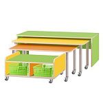 РК613 КОМПЛЕКТ.СТОЛЫ ДЕТСКИЕ НА ПОВОРОТНЫХ КОЛЁСНЫХ ОПОРАХ