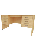 "Бюджет" Стол двухтумбовый, 3 ящика (1500*600*760)