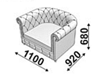 Ньюфорд кресло 1100х920х680, экокожа