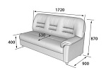 Премьер  Диван 3-х местный с левым подлокотником (1730 х 900 х 900)