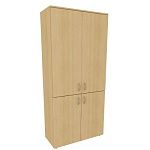 "Бюджет" Шкаф широкий закрытый 4 двери (850*450*2010)