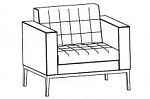LS-801-1 Шагал Кресло Ш89 Г75 В75 Экокожа дер.каркас 