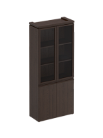 МК343 Шкаф для документов со стеклянными дверями (90.8х40.4х210)