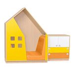 РК Стенка домик 3 с малой  тумбой 1100х500х1300мм(600х350х600мм)