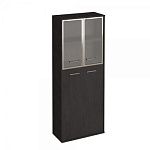 KST1.7R Шкаф высокий широкий(2 средние двери ЛДСП,2 низкие двери стекло в раме) (800х430х2060)