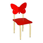 РК115 Стул детский на м/к регулируемый Бабочка красный
