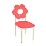 РК2 Стул детский на м/к регулируемый Цветок красный коралл