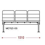 КФ Вектор+БП трехместная секция 151х77.5х63.5 см