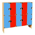 РК ШНД-7 ШКАФ ДВУХЪЯРУСНЫЙ (ЛДСП+МДФ) 10 СЕКЦИЙ