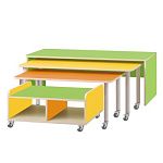 РК634 КОМПЛЕКТ.СТОЛЫ ДЕТСКИЕ НА ПОВОРОТНЫХ КОЛЁСНЫХ ОПОРАХ 