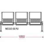 КФ Скай PU БП трехместная секция 185х82х66 см