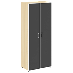 LTST1.10R Black Шкаф высокий широкий (стекло лакобель черное в раме) (800х450х1197)