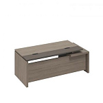 РС 121 Стол руководителя  с кабель-каналами с тумбой 3-ящичной с замком левый (202x90x76) 