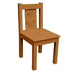 РК53 Стул детский из МДФ нерегулируемый коричневый (белки)