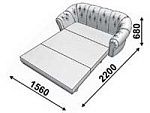 Лагуна Диван-кровать двойной 1560*2200*680 Экокожа