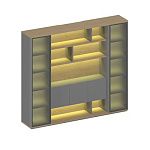 ИН 333 Шкаф комбинированный  с подсветкой (241.9x46.1x200.8 ) 