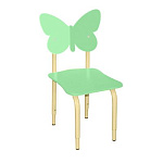 РК115 Стул детский на м/к регулируемый Бабочка салатовый
