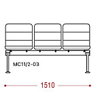 КФ Вектор+БП трехместная секция 151х77.5х63.5 см