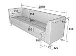 Эволюшн Диван 3-местный (1990*730*620)
