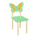 РК120 Стул детский на м/к регулируемый Бабочка салатовый