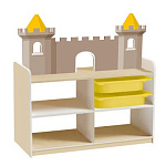 РК Тумба для игрушек и пособий 7 двусторонняя на цоколе с 4-мя контейнерами  890х600х1000мм