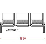 КФ Скай PU БП трехместная секция 185х82х66 см