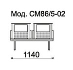 КФ Феррум+  двухместная секция 114х78х60 см