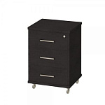 KTM1 Тумба мобильная (3 ящика, верхний ящик с центральным замком) (412х470х650)