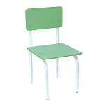 РК2.176 Стул детский на м/к регулируемый (каркас белый/салатовый)