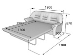 Премьер  Диван 3-местный раскладной (1900 х 900 х 900 (1300х1870))