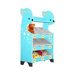 РК Стеллажная наклонная система хранения 31/6 с декорацией бирюзовая (серия Оленёнок)