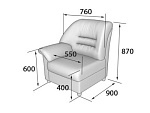 Премьер Кресло с правым подлокотником (800 х 900 х 900)