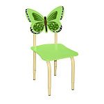 РК122 Стул детский на м/к регулируемый Бабочка лайм