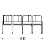  КФ Эра Лайт  четырехместная секция 194х66х52 см