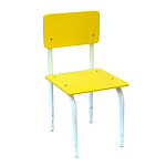 РК2.173 Стул детский на м/к регулируемый (каркас белый/жёлтый)