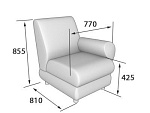 Матрикс Секция 1-местная с левым подлокотником (760*800*855)