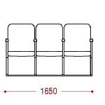 КФ Рим2 трехместная секция 165х89х66