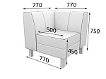 Флагман Секция угловая  (770 х 770 х 735)