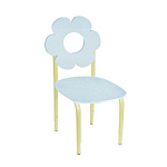 РК2 Стул детский на м/к регулируемый Цветок голубой иней